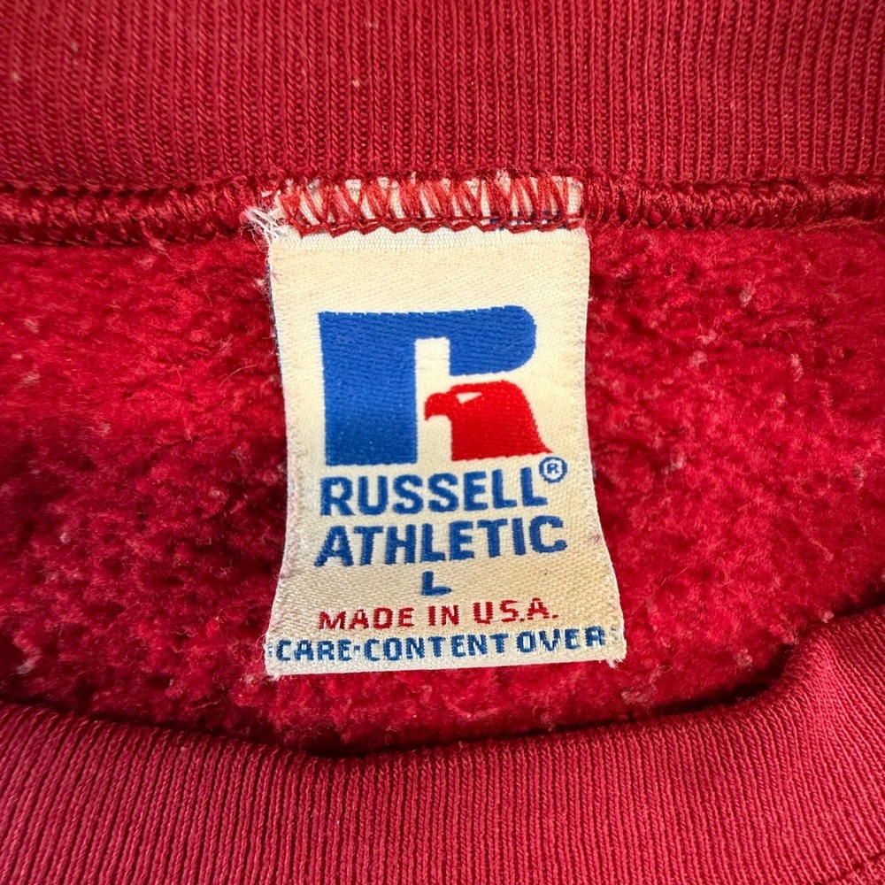 Vtg Russell Athletic Short Sleeve Crewneck Sweatshirt Thermal Long John Sleeve - Picture 3 of 16